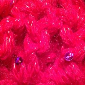 Hot pink infinity scarf with sequin sparkle